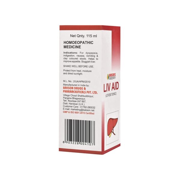 Liv Aid Syrup Sugar free 115ml