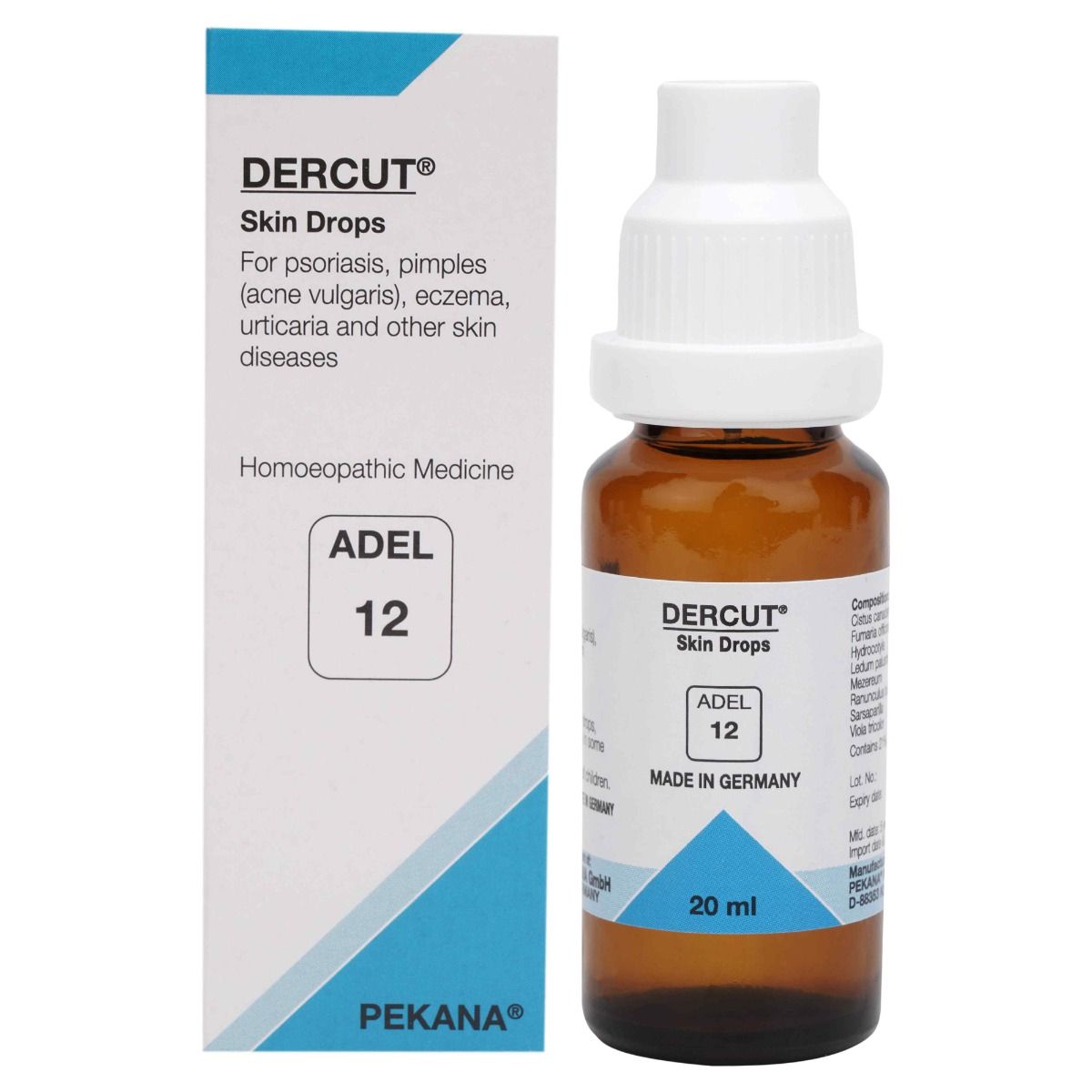 ADEL 12 Dercut Drops Homoeopathic Medicine for Skin