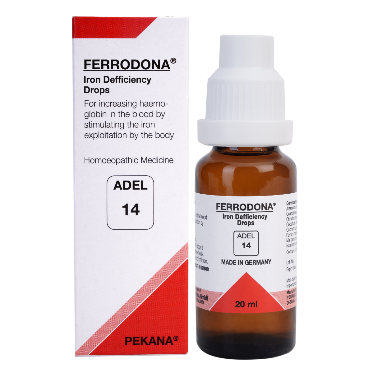 ADEL - 14 FERRODONA Drops Homoeopathic Drops for Iron Deficiency