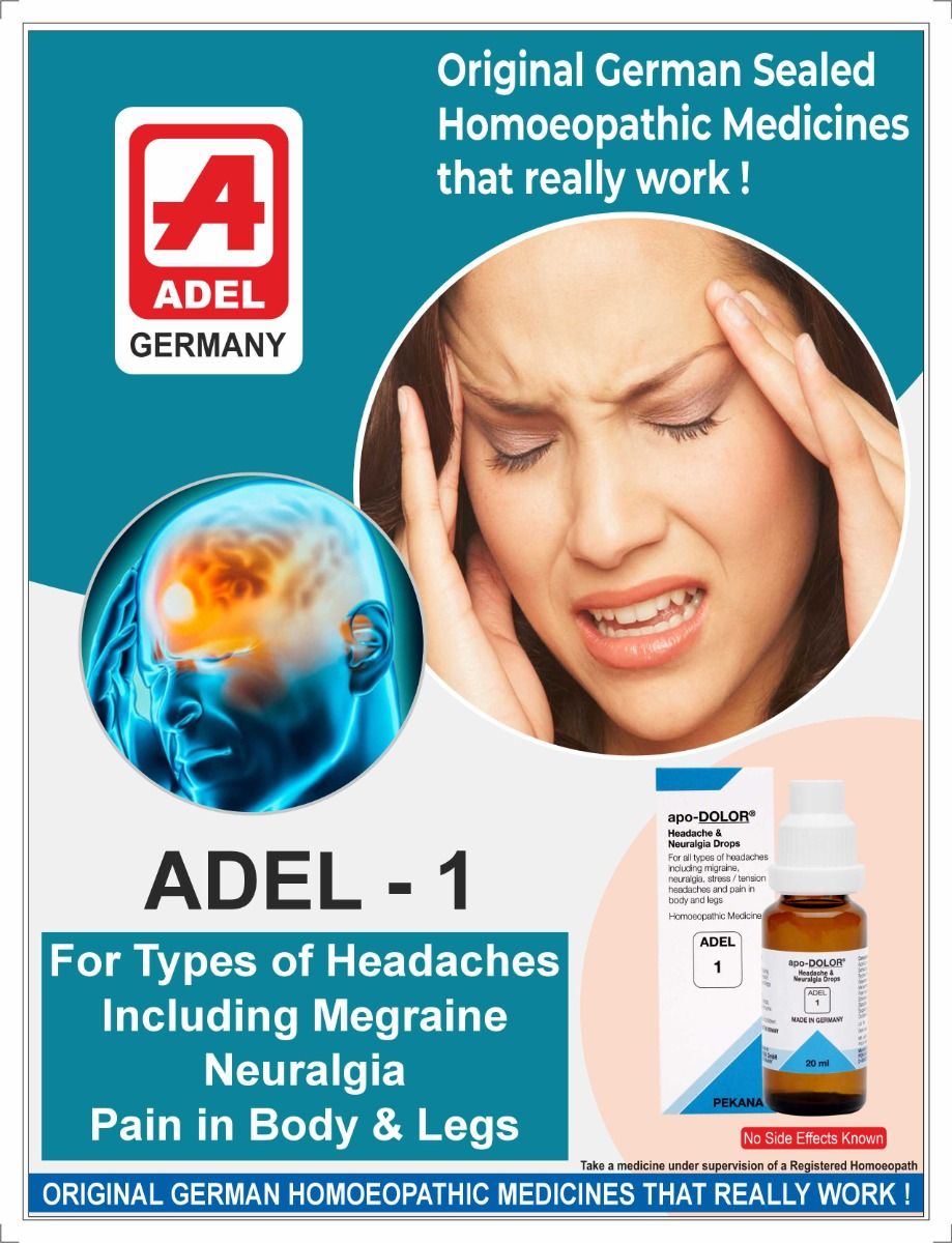 ADEL 1 Apo-Dolor Drops | Homeopathic Medicine for Headache & Migraine - Image 2