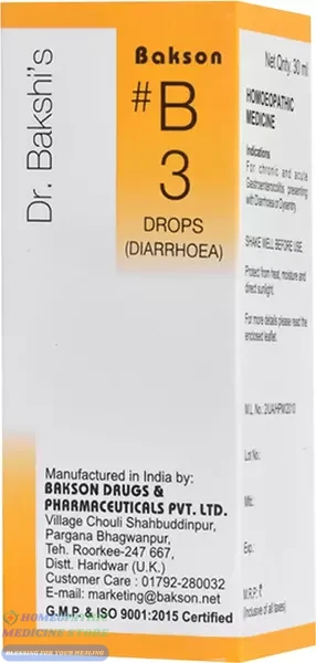 Bakson's B3 Diarrhoea Drop