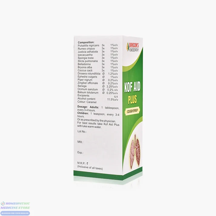 Bakson's Homoeopathy Kof Aid Plus Cough Syrup
