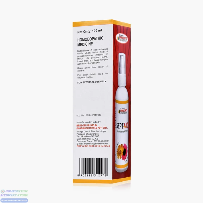 Bakson's Homoeopathy Sept Aid Spray