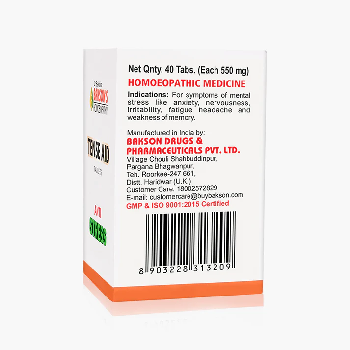 Bakson's Homoeopathy Tense Aid Tablet