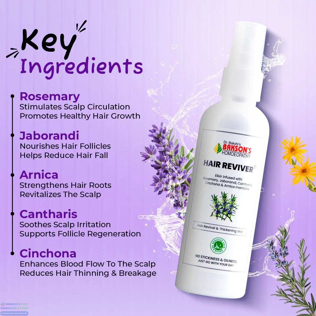 Bakson Hair Reviver Hair Care & Regrowth Treatment Ingredients