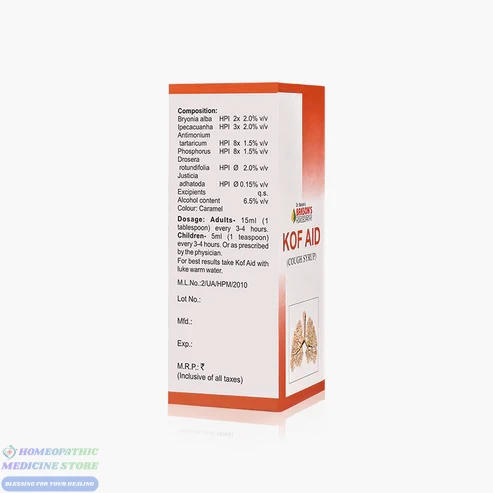 Bakson's Homoeopathy Kof Aid Cough Syrup for Cough